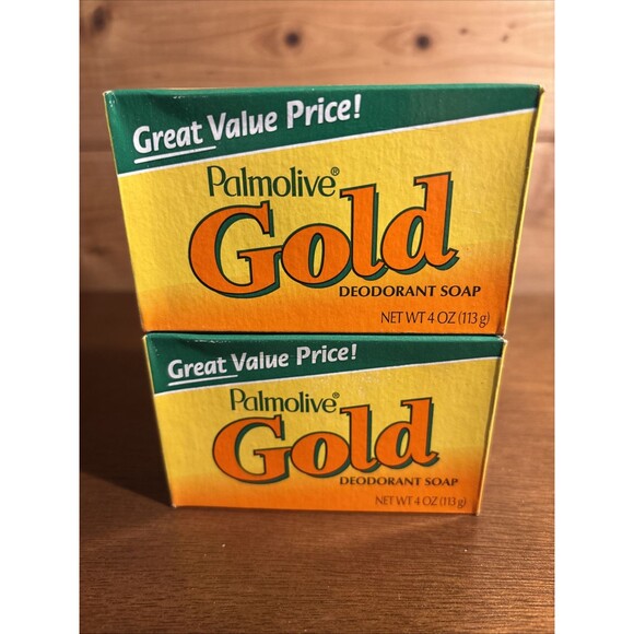 Palmolive (5 Bar Lot)- (2) Gold Deodorant Soap Bars 4oz. & (3) Bars 3.2 oz. - Picture 2 of 7